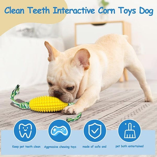 Interactive Corn Dog Chew Toy and Toothbrush